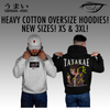 Neue Größen für den Heavy Cotton Oversize Hoodie - Perfekt für Anime Gym Clothing!