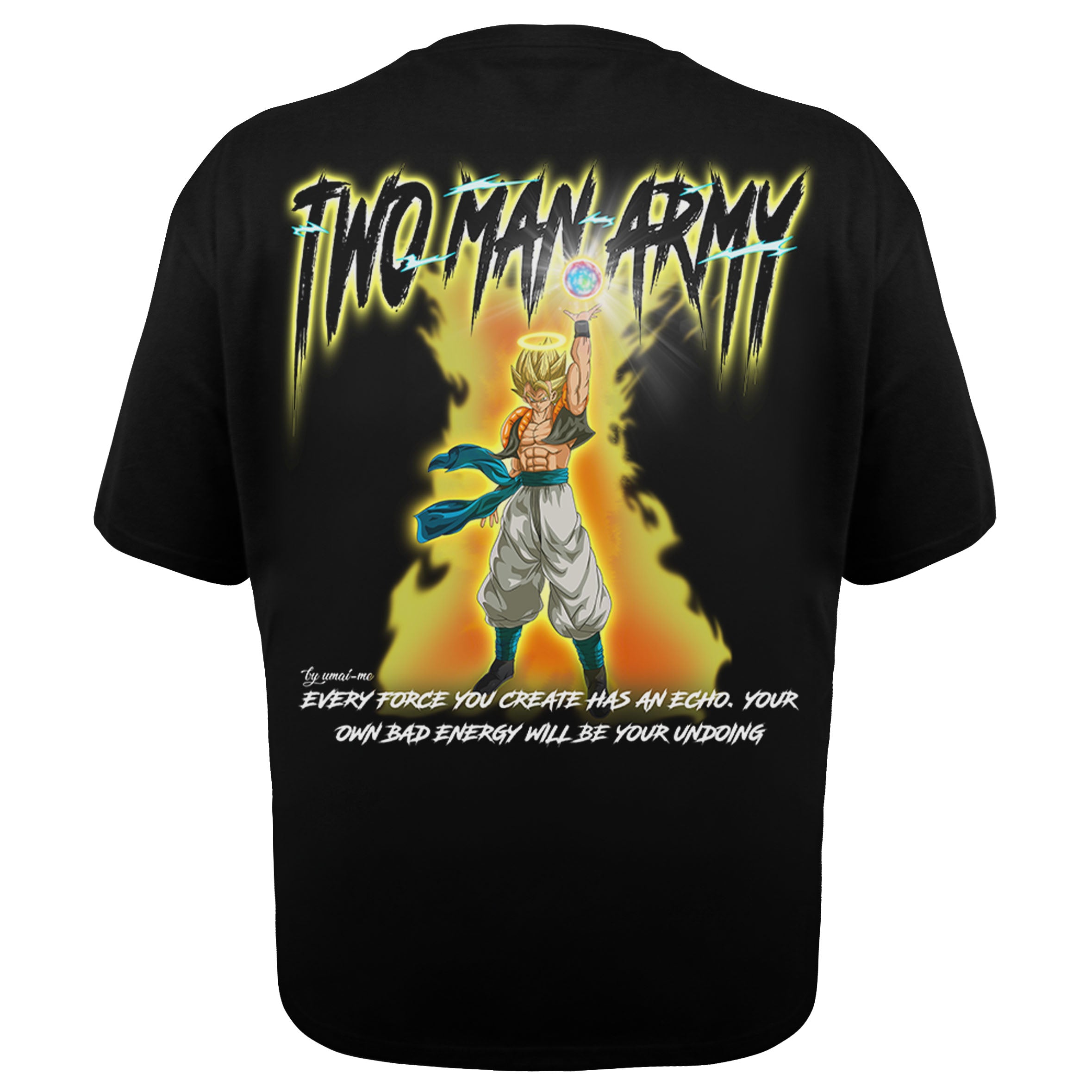 Gogeta Two Man Army X Gym V4 Heavy Oversize Shirt - Backprint