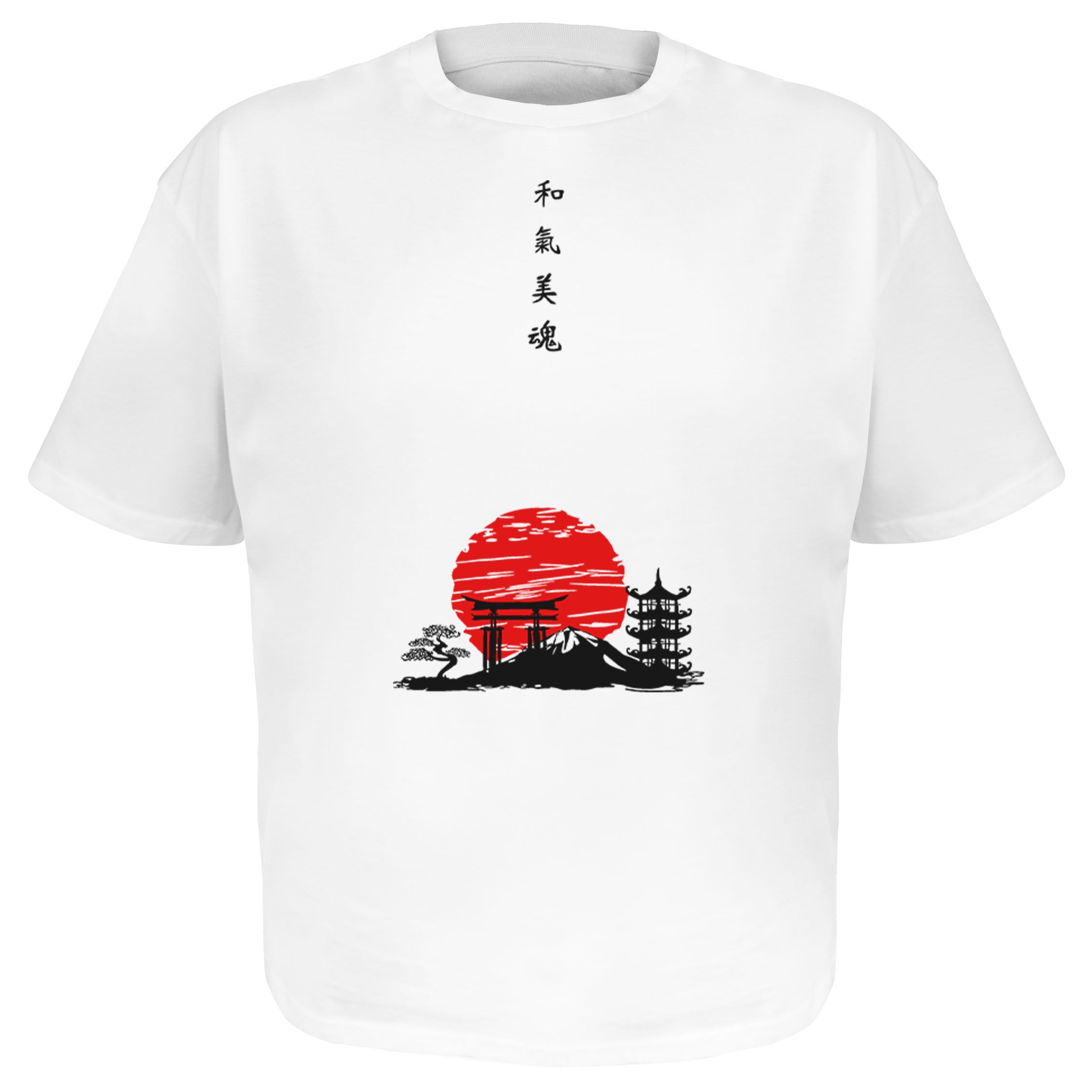 Japanese Symbols Frontprint - Heavy Oversize Shirt