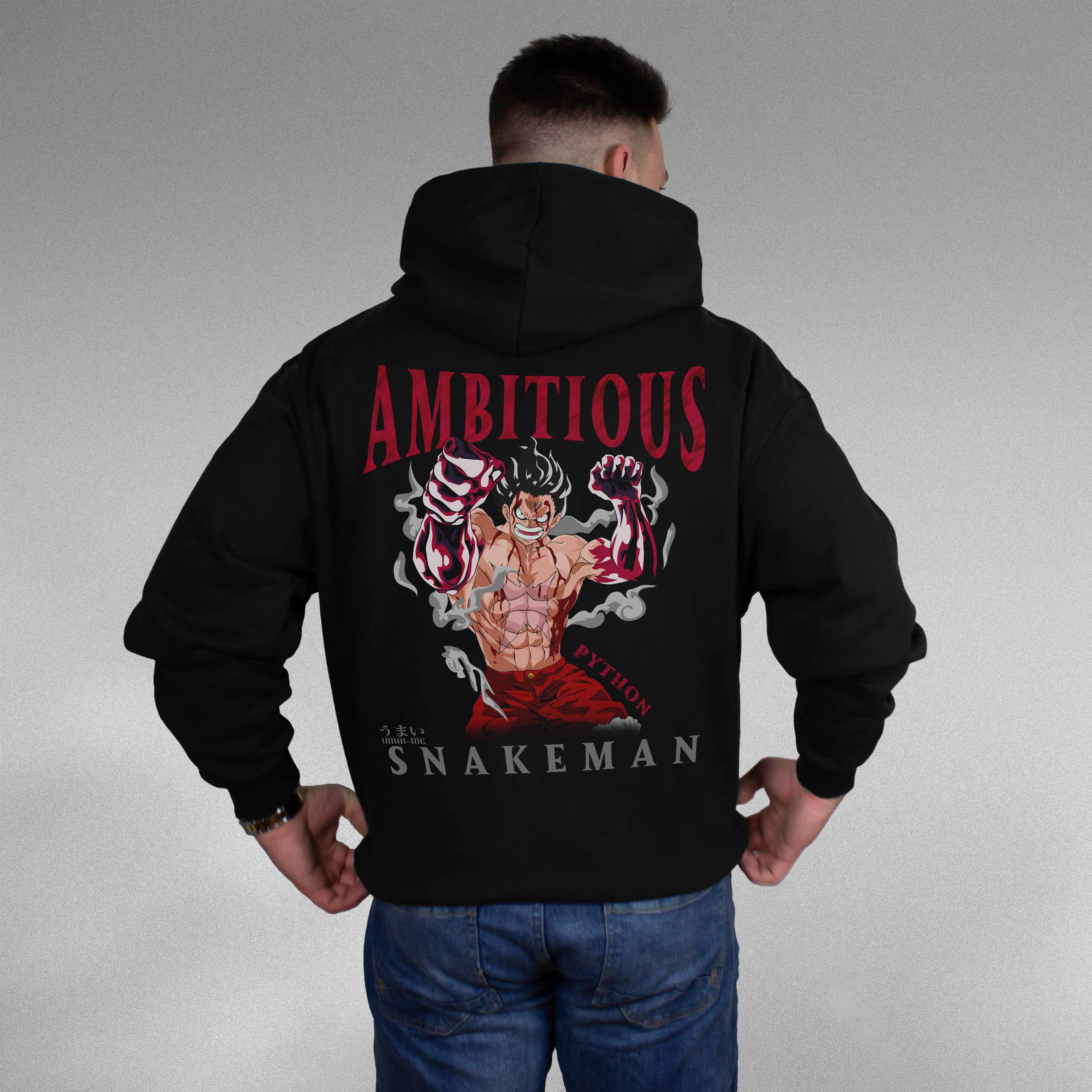 Luffy Ambitious X Gym V6 - Heavy Cotton Oversize Hoodie