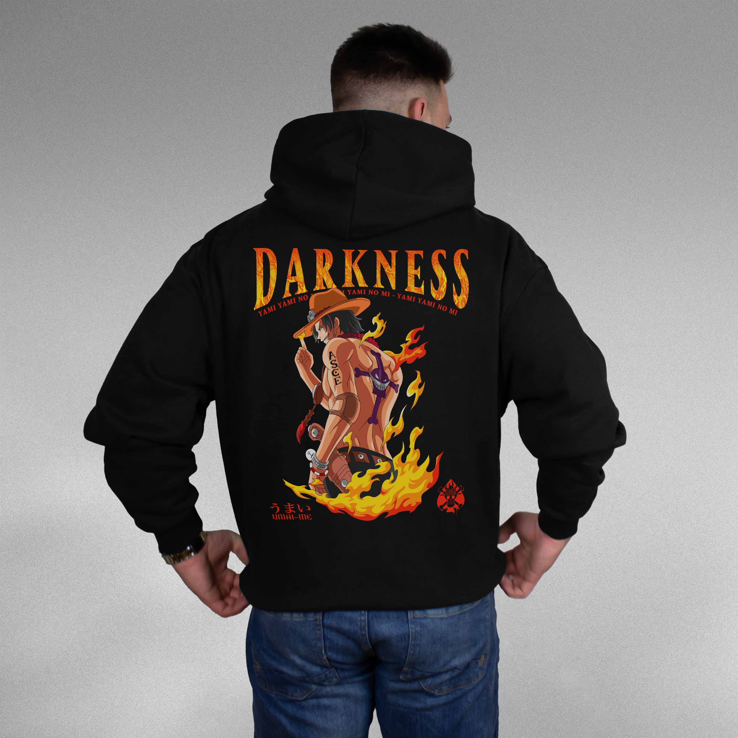 Portgas D. Ace Darkness X Gym V6 - Heavy Cotton Oversize Hoodie