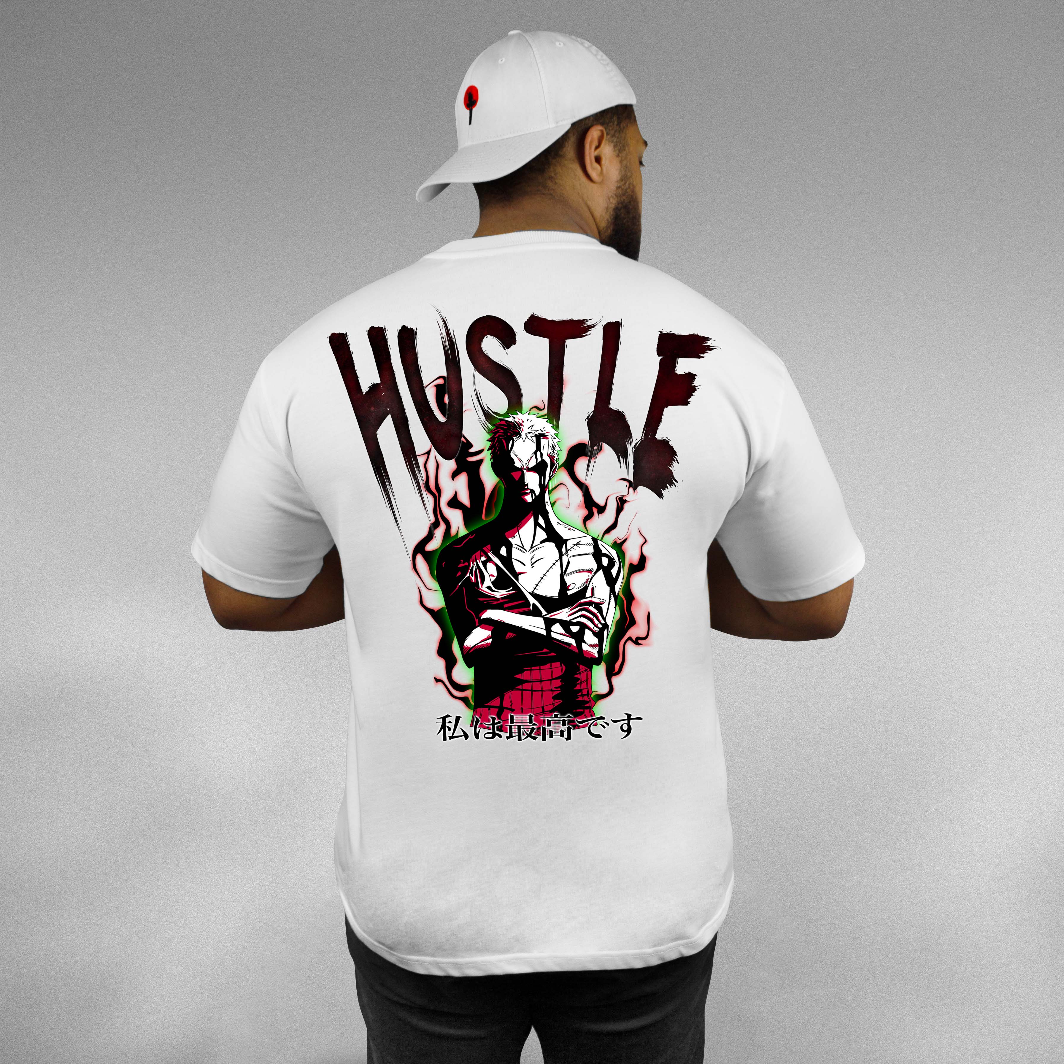 Zoro Hustle X Gym V2 Heavy Oversize Shirt - Backprint