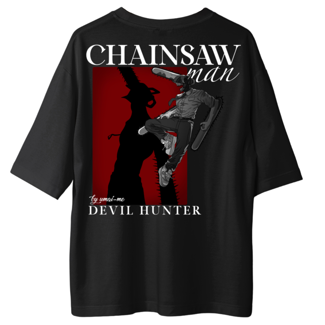 Denji Devil Hunter X Gym V5 Oversize Shirt - Frontprint