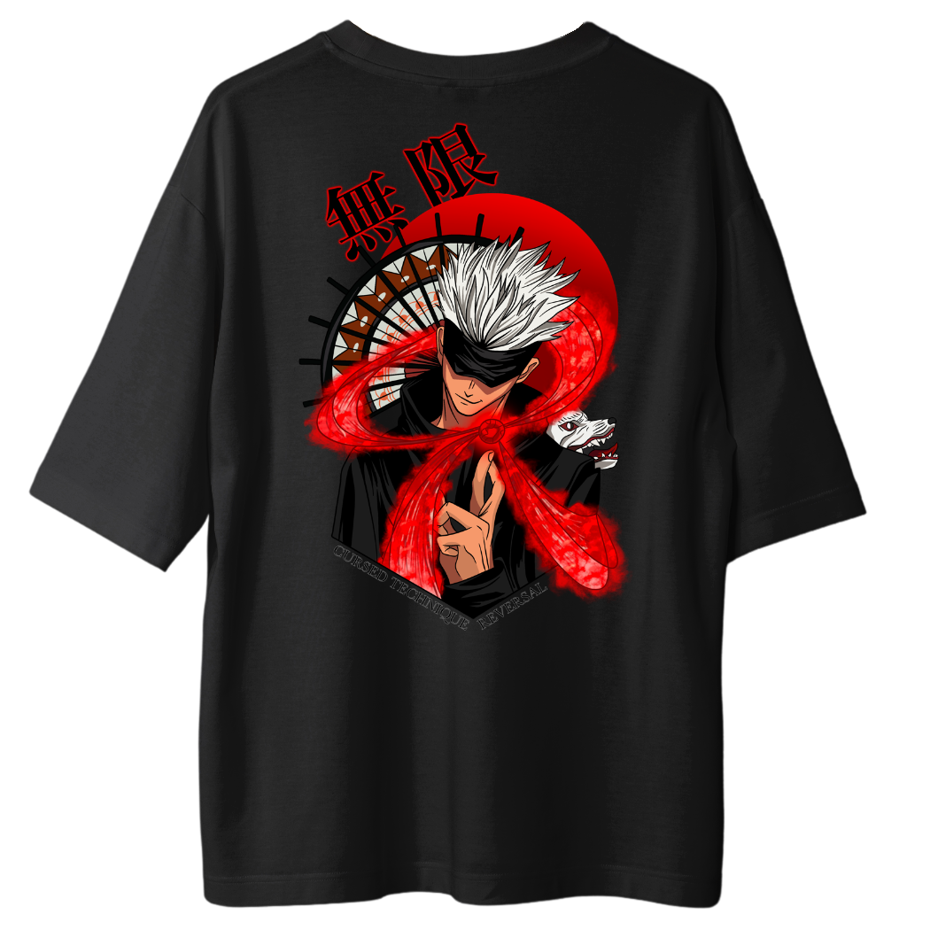 T-Shirt Gojo Mugen Backprint - Oversize Shirt