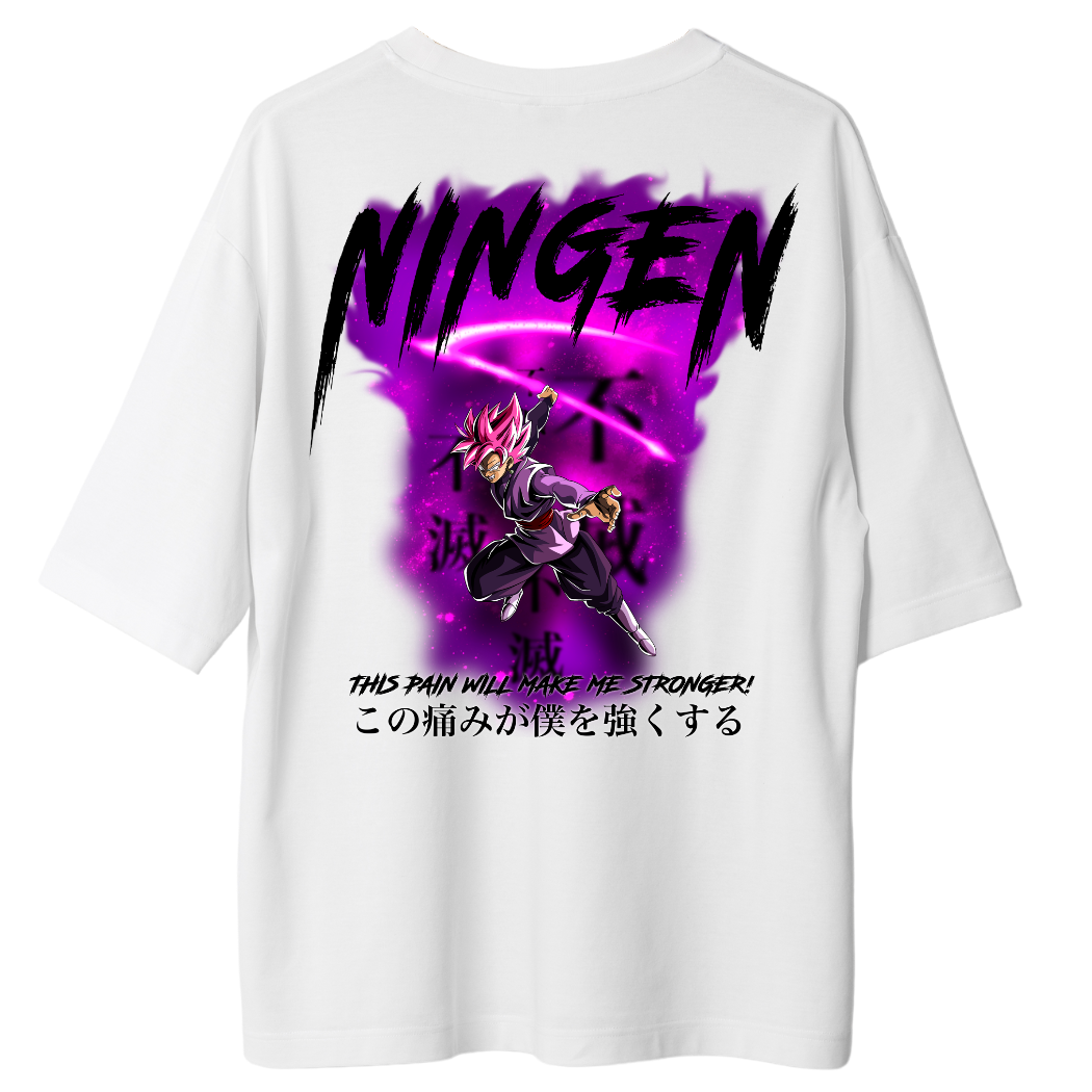 Version 2 Goku Black Ningen X Gym V3 Oversize Shirt - Frontprint