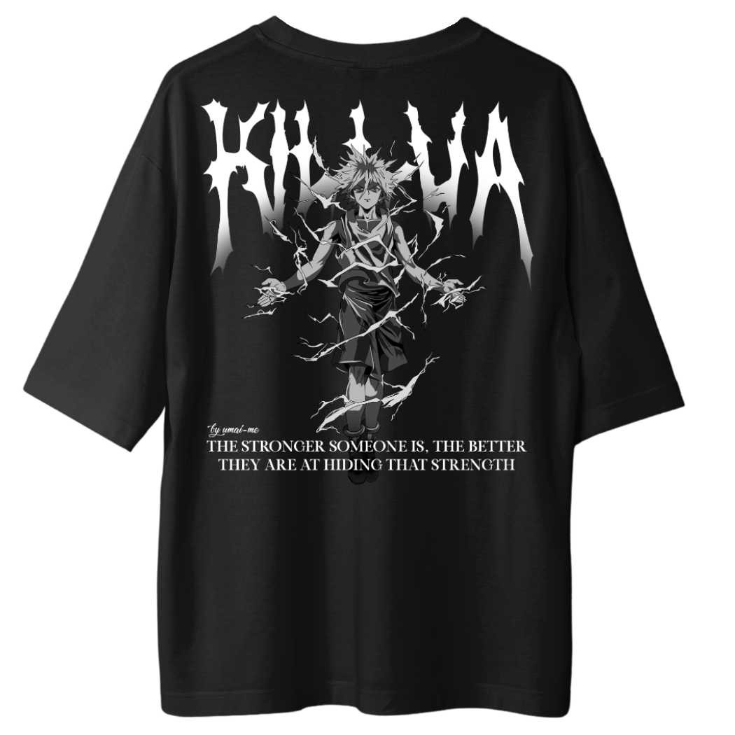 Version 2 Killua Stronger X Gym V4 Oversize Shirt - Frontprint