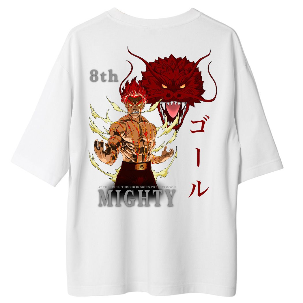 Version 2 Sensei Guy 8th gate X Gym V2 Organic Oversize Shirt - Frontprint