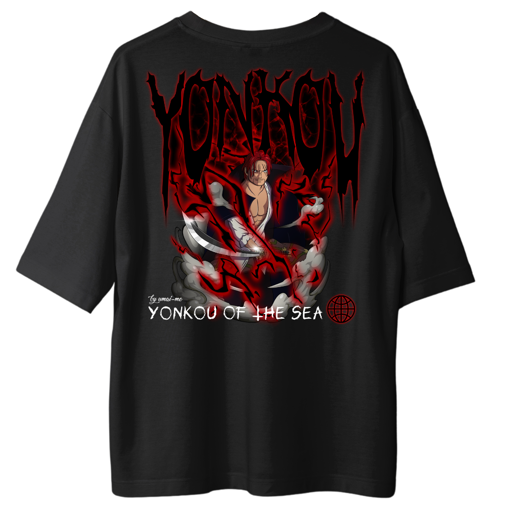 Version 2 Shanks Yonkou X Gym V4 Oversize Shirt - Frontprint