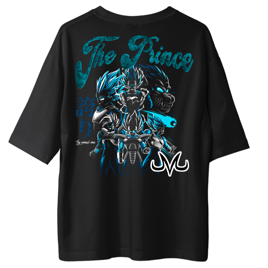 Version 2 Vegeta The Prince X Gym V4 Oversize Shirt - Frontprint